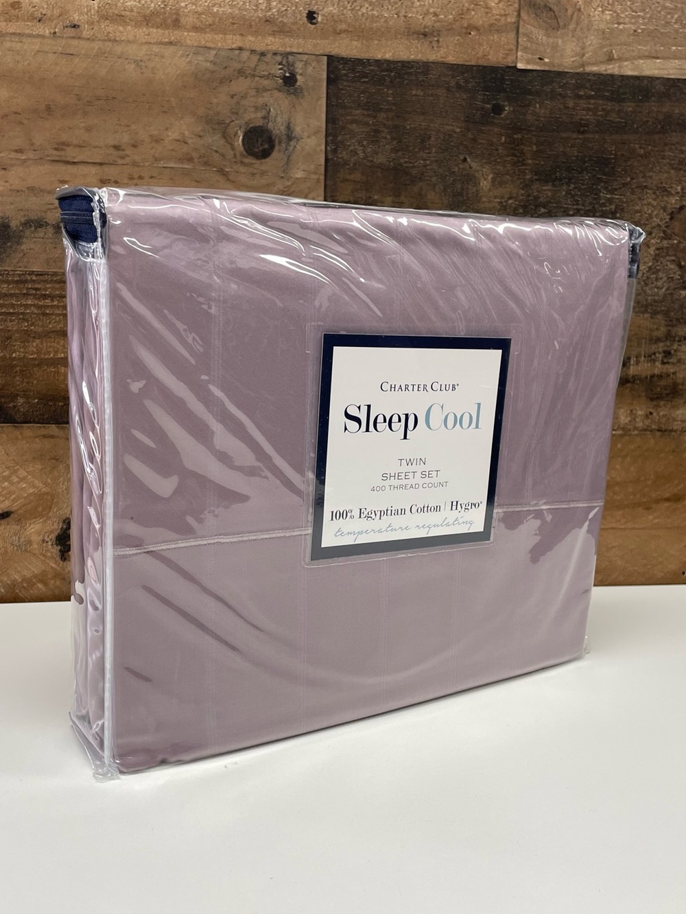 Charter Club Twin Sheet Set in Mauve Pink 400 thread count